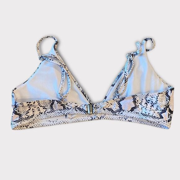 Snake skin print triangle bikini top - Picture 5 of 9